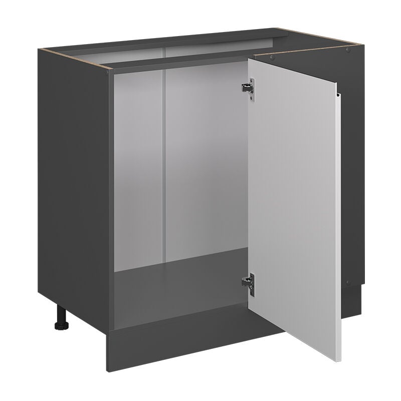 foto del prodotto mobile ad angolo cucina r line, bianco, 86 cm forma a j, senza piano di lavoro vicco