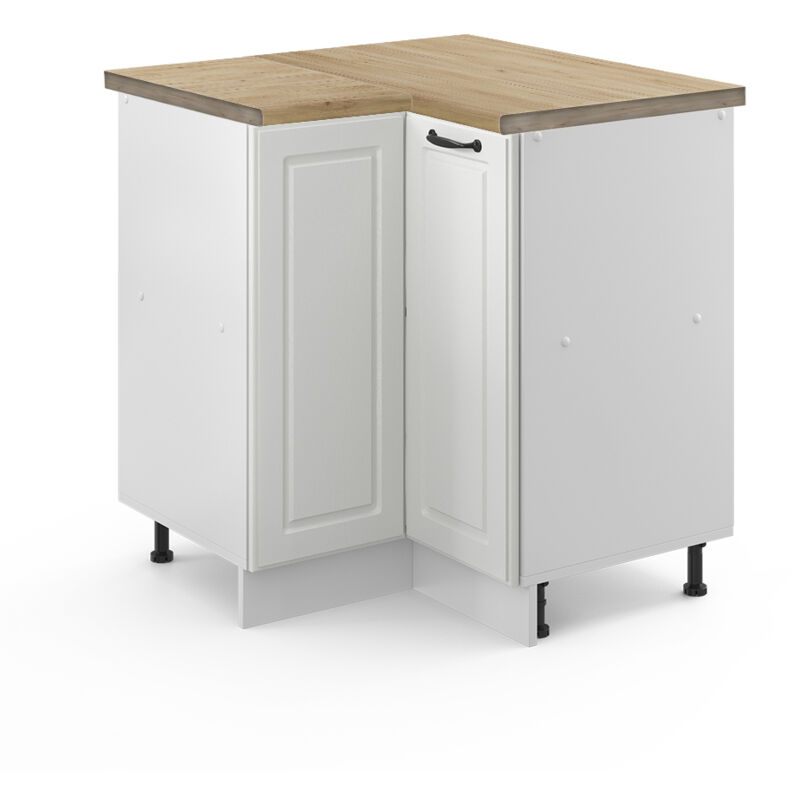 foto del prodotto mobile ad angolo cucina r line, bianco casa di campagna, 75.6 cm , pl rovere vicco