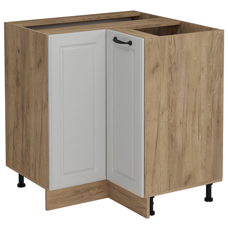 foto del prodotto mobile ad angolo cucina r line, bianco casa di campagna, 75.6 cm senza piano di lavoro vicco