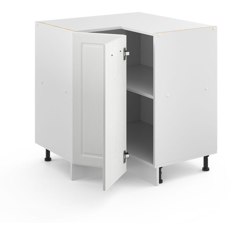 foto del prodotto mobile ad angolo cucina r line, bianco casa di campagna, 75.6 cm senza piano di lavoro vicco