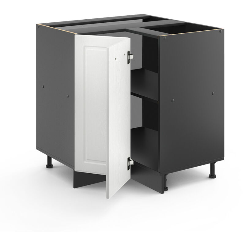 foto del prodotto mobile ad angolo cucina r line, bianco casa di campagna, 75.6 cm senza piano di lavoro vicco