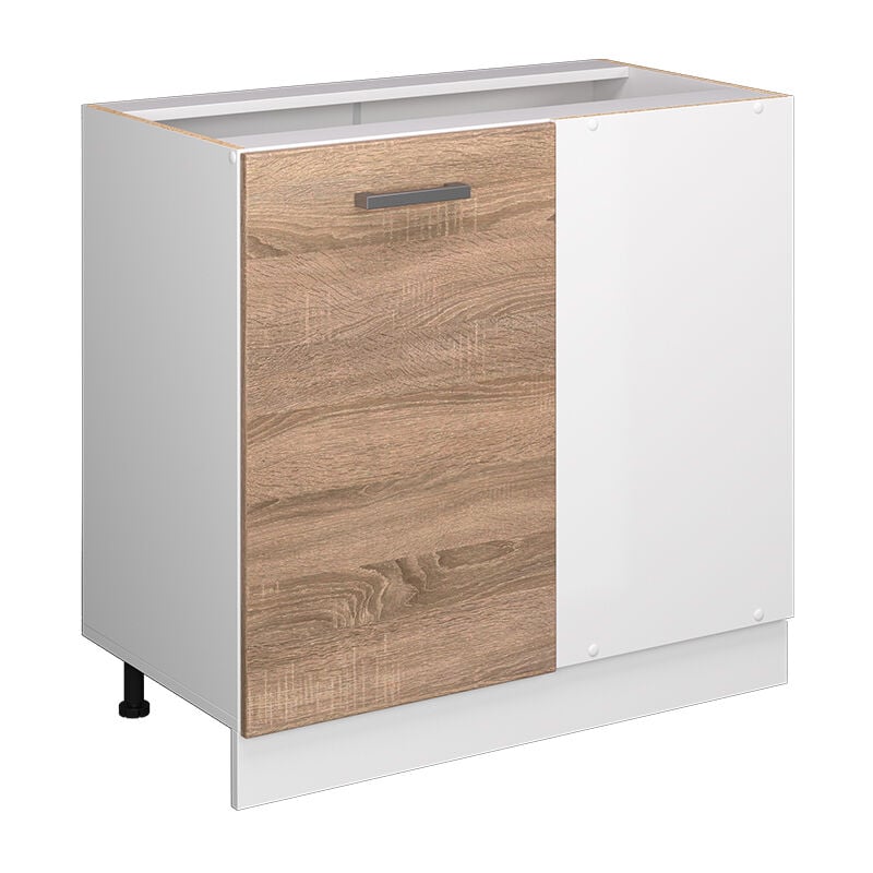 foto del prodotto mobile ad angolo cucina r line, sonoma, 86 cm senza piano di lavoro vicco