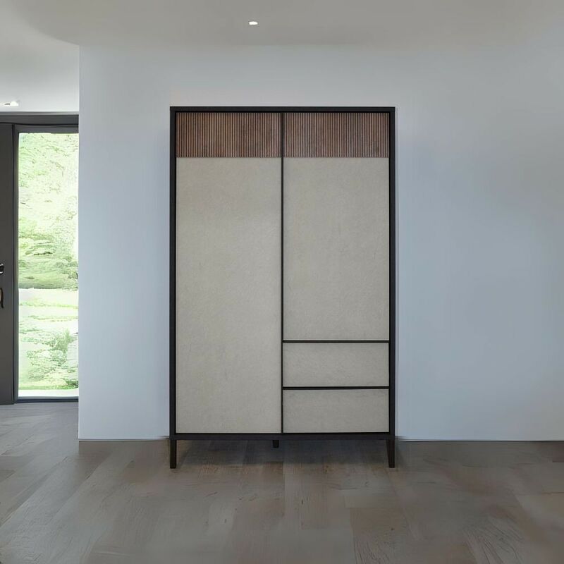 foto del prodotto mobile alto 2 ante e 2 cassetti anka 106x40x177h colore lava e argilla
