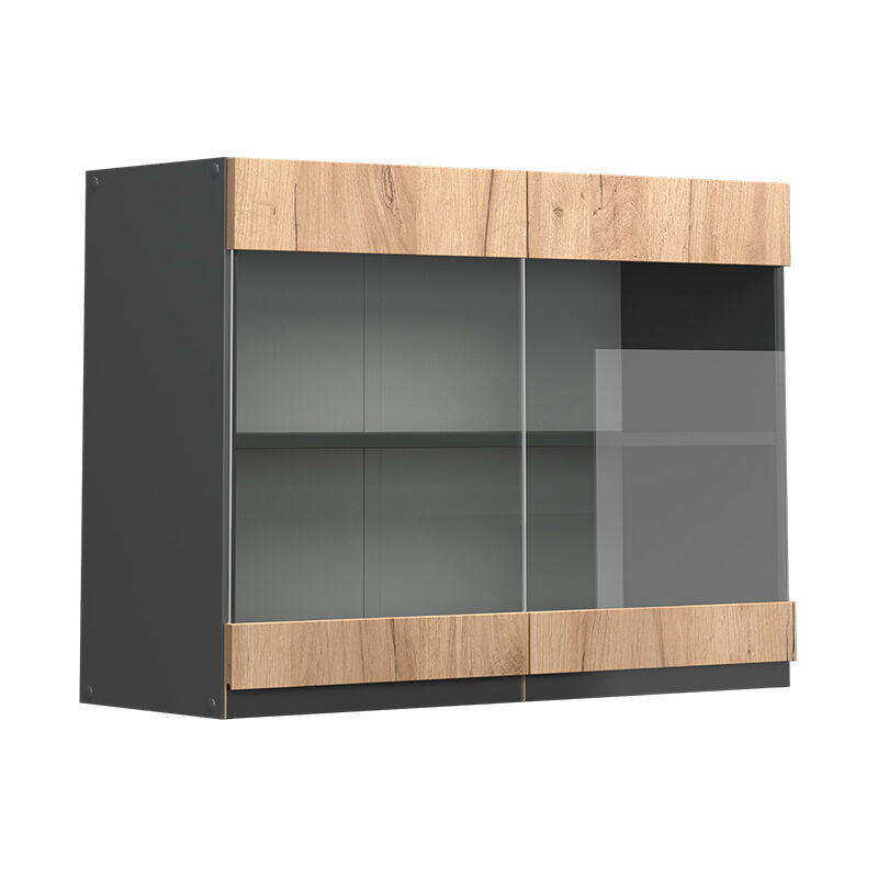 foto del prodotto mobile alto r line, quercia dorata, 80 cm forma a j, vicco