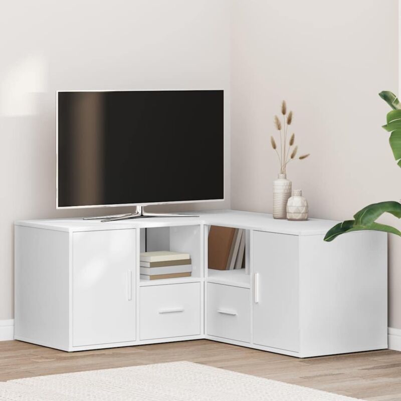 foto del prodotto mobile angolare bianco 160x40x45 cm in truciolato vidaxl