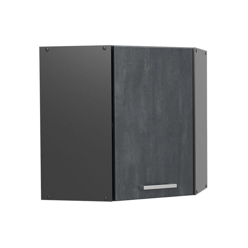 foto del prodotto mobile angolare da cucina r line, calcestruzzo nero, 57 cm vicco