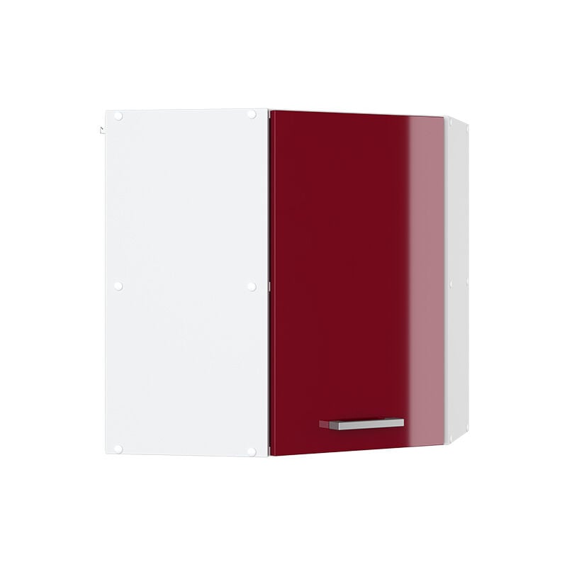 foto del prodotto mobile angolare da cucina r line, rosso bordeaux lucido, 57 cm vicco