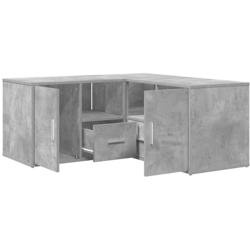 foto del prodotto mobile angolare grigio cemento 160x40x45 cm in truciolato vidaxl