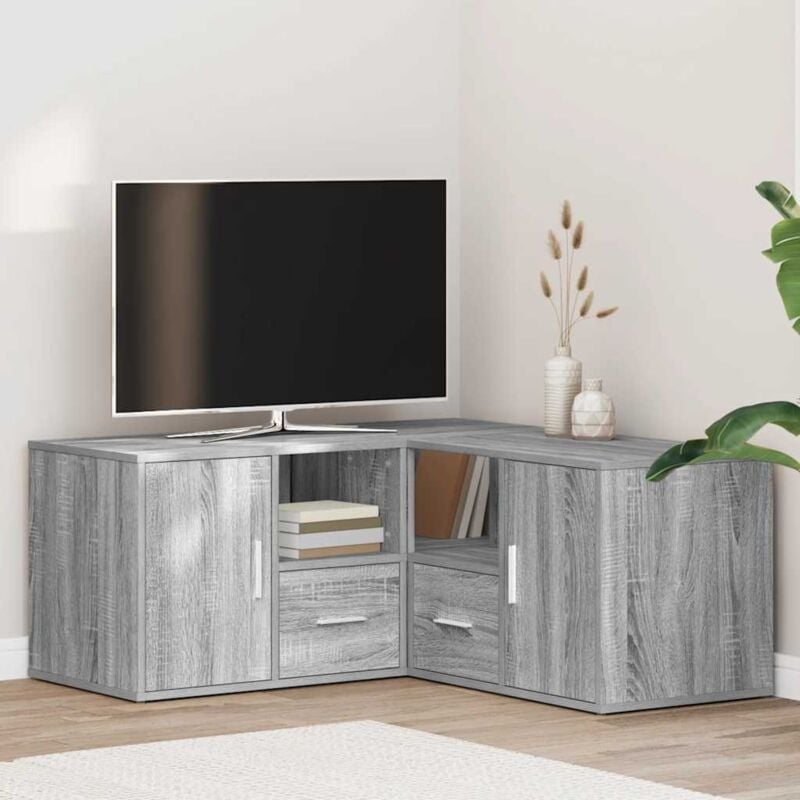foto del prodotto mobile angolare grigio sonoma 160x40x45 cm in truciolato vidaxl