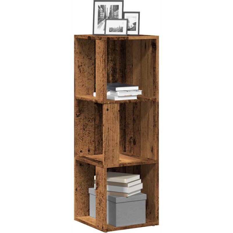 foto del prodotto mobile angolare legno antico 33x33x100 cm legno multistrato vidaxl