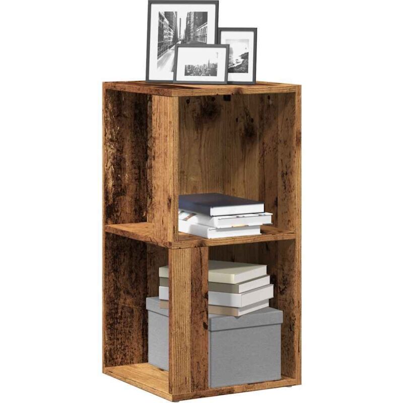 foto del prodotto mobile angolare legno antico 33x33x67 cm in truciolato vidaxl