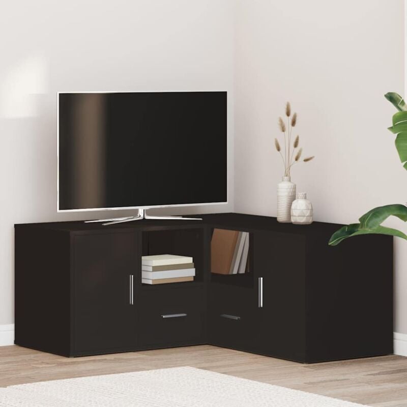 foto del prodotto mobile angolare nero 160x40x45 cm in truciolato vidaxl