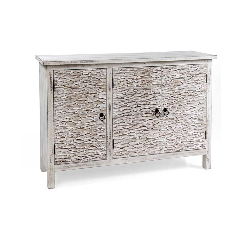 foto del prodotto mobile anticato bianco madia credenza soggiorno cm 120 x 36 x 81 h