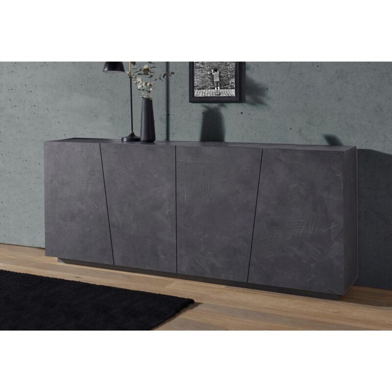 foto del prodotto mobile ardesia 200 cm basso con 4 ante credenza moderna per soggiorno