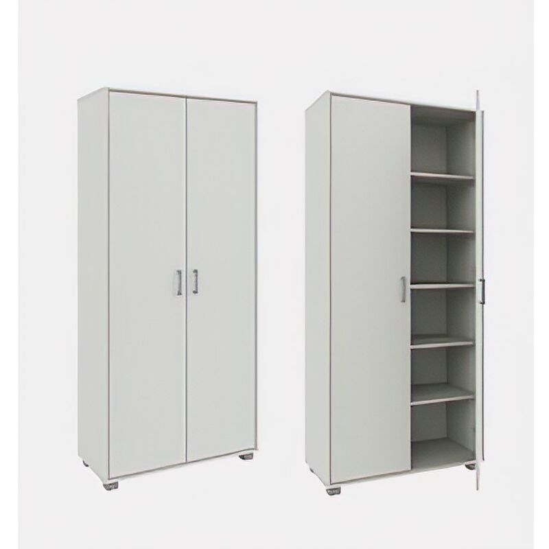 foto del prodotto mobile armadio salvaspazio 2 ante arredo casa moderno 78x35x170h colore bianco