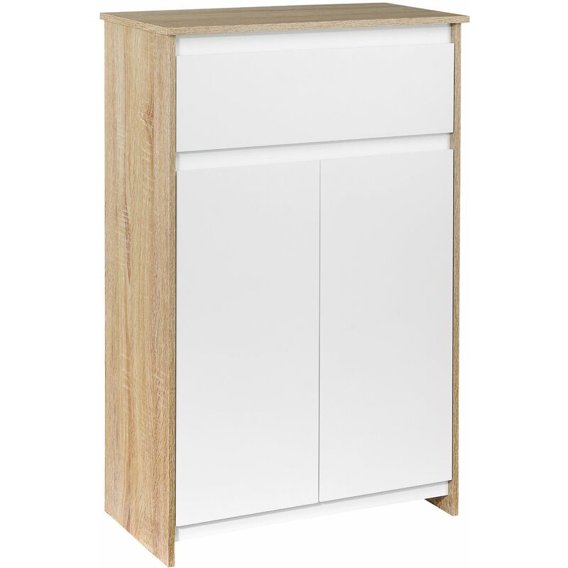 foto del prodotto mobile bagno 60x30x90 cm in mdf legno e bianco