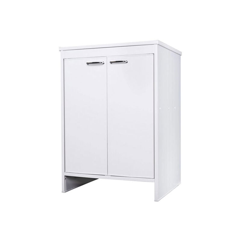 foto del prodotto mobile bagno 60x50x85 cm pvc 2 ante bianco lavanderia