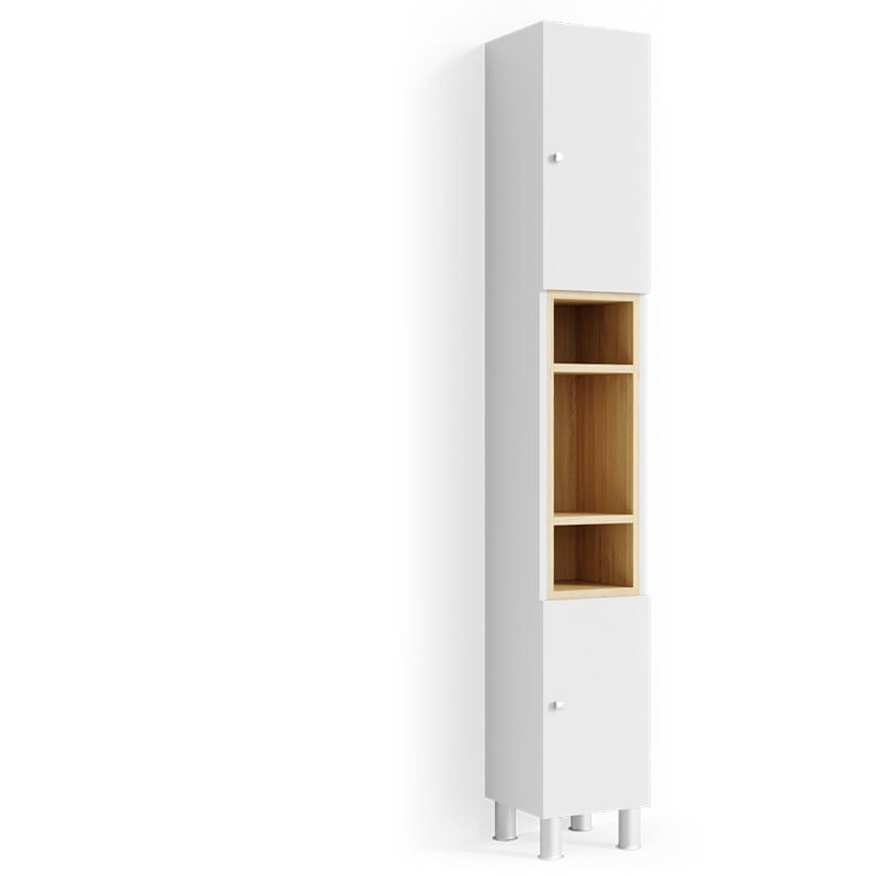 foto del prodotto mobile bagno alto aquis, bianco, 30 x 190 cm vicco