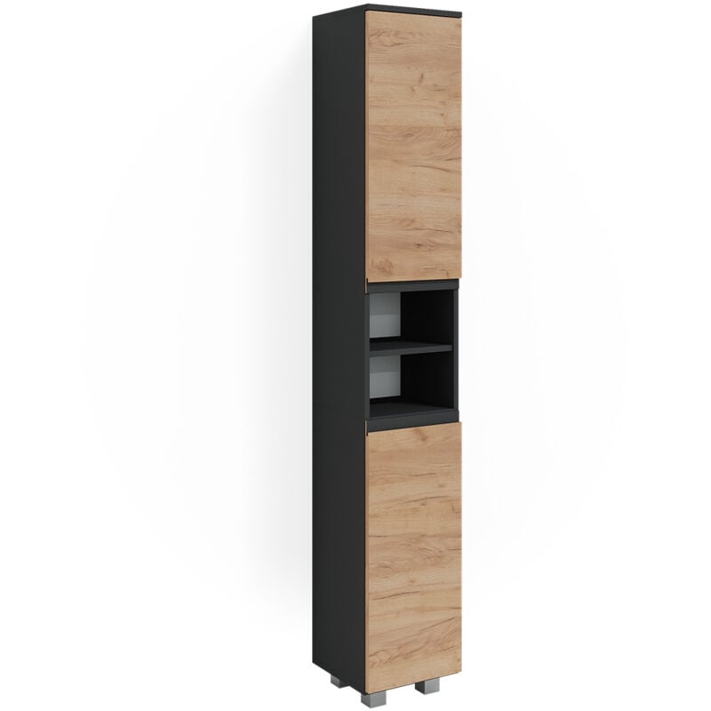 foto del prodotto mobile bagno alto j shape, grigio, 30 x 190 cm, vicco