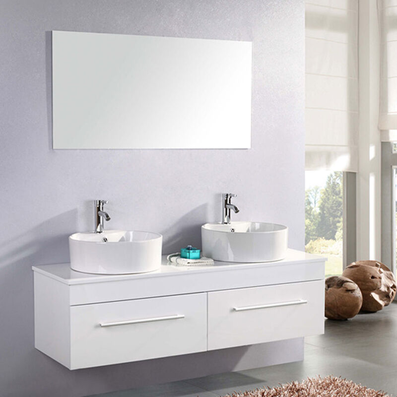 foto del prodotto mobile bagno bianco 150 cm lavabo incluso white cardellino