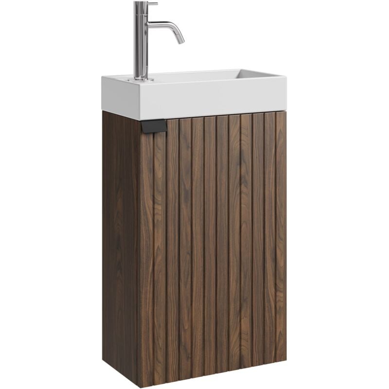 foto del prodotto mobile bagno bosco noce 40x22 cm mobile contenitore mobile lavabo