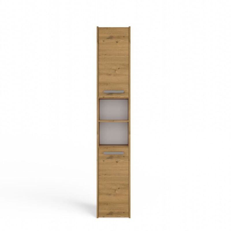 foto del prodotto mobile bagno colonna mensola 30cm rovere artigianale