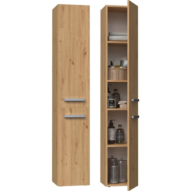 foto del prodotto mobile bagno colonna mensola nel ii rovere artigianale