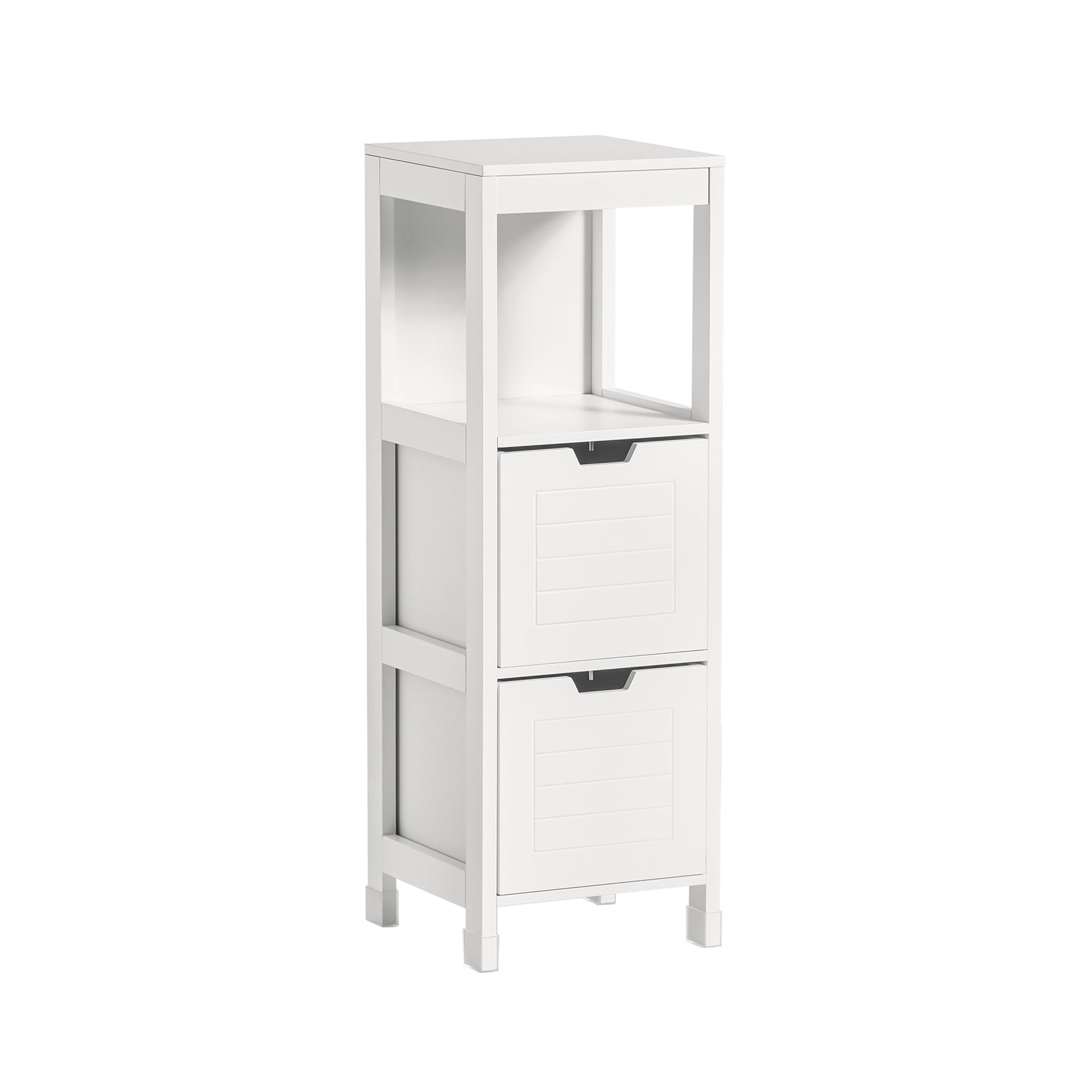 foto del prodotto mobile bagno colonna mobiletto bagno salvaspazio grigio l30 p30 a90 cm bianco frg127 w