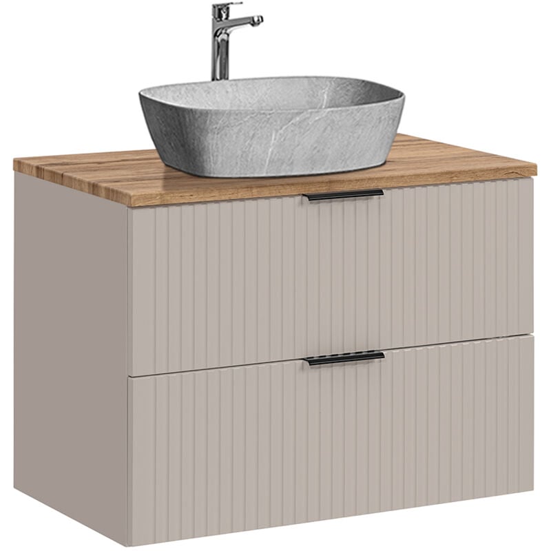 foto del prodotto mobile bagno con lavabo adriel beige effet