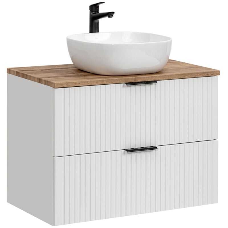 foto del prodotto mobile bagno con lavabo adriel bianco 80cm