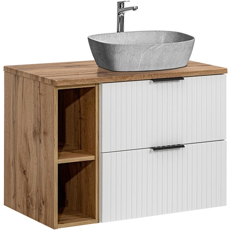 foto del prodotto mobile bagno con lavabo adriel bianco effet