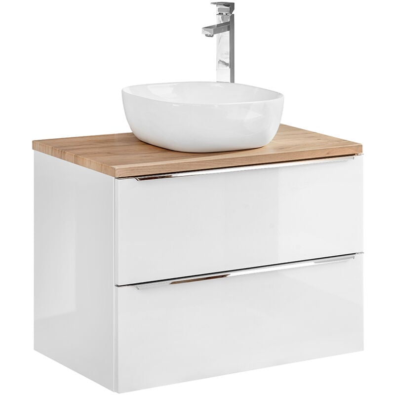 foto del prodotto mobile bagno con lavabo april bianco 80cm