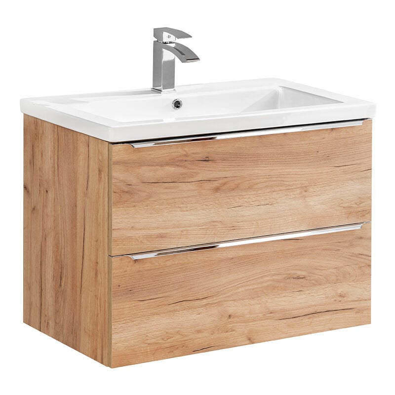 foto del prodotto mobile bagno con lavabo april marrone 80cm