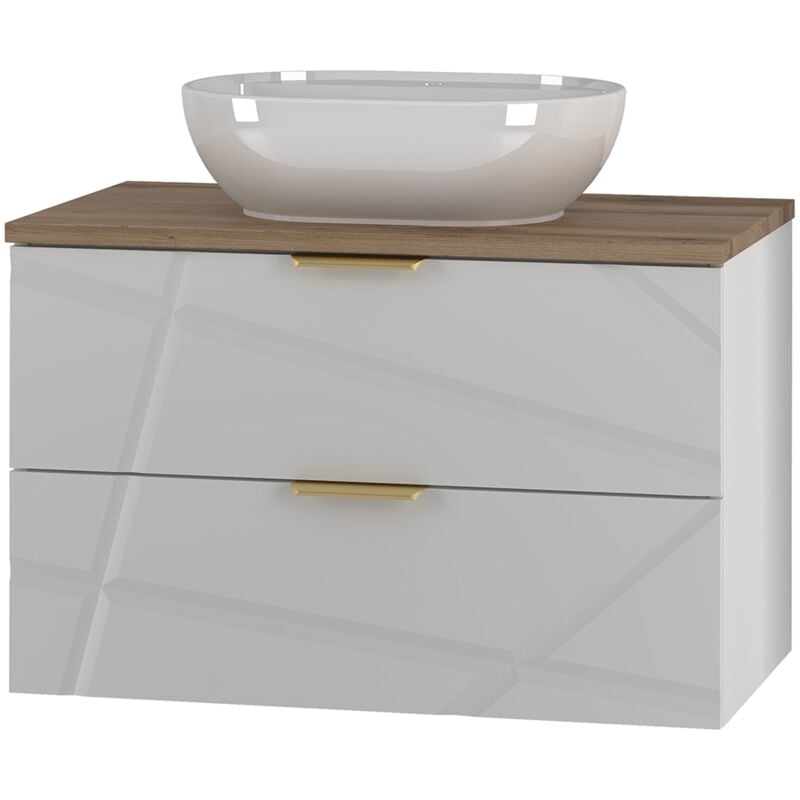 foto del prodotto mobile bagno con lavabo aurora bianco 80cm