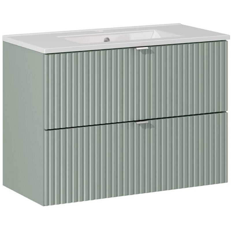 foto del prodotto mobile bagno con lavabo jade verde 80cm