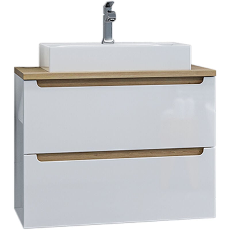 foto del prodotto mobile bagno con lavabo livia bianco 80cm
