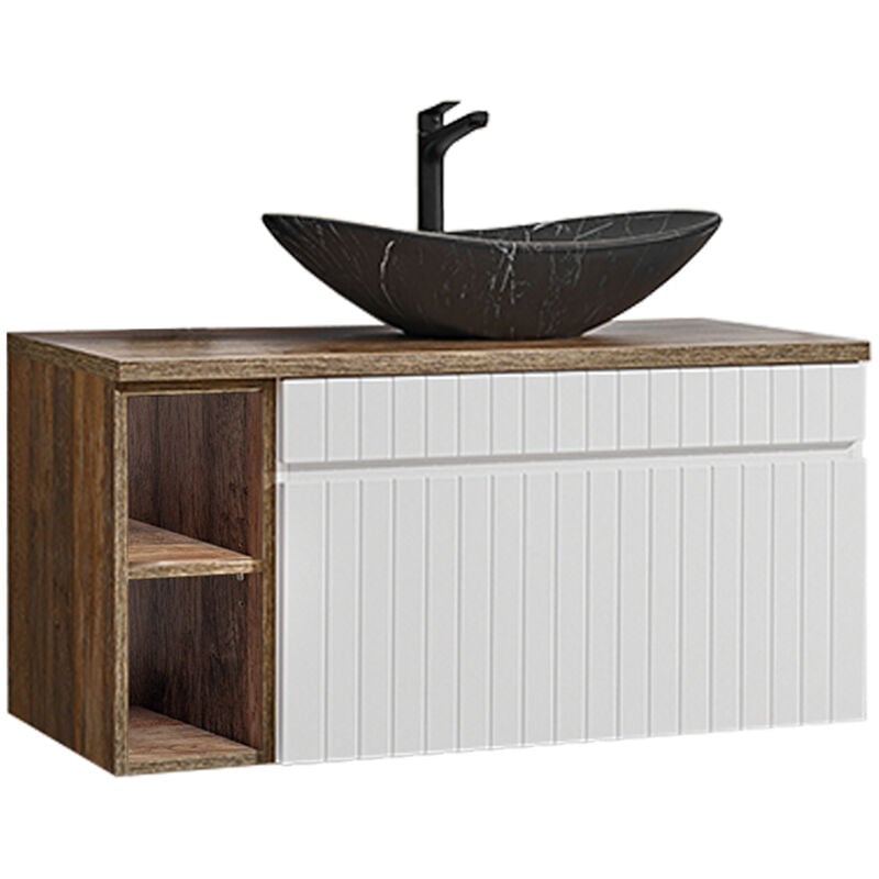 foto del prodotto mobile bagno con lavabo zelie bianco 100cm
