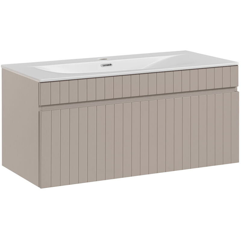 foto del prodotto mobile bagno con lavabo zelie cachemire 100cm