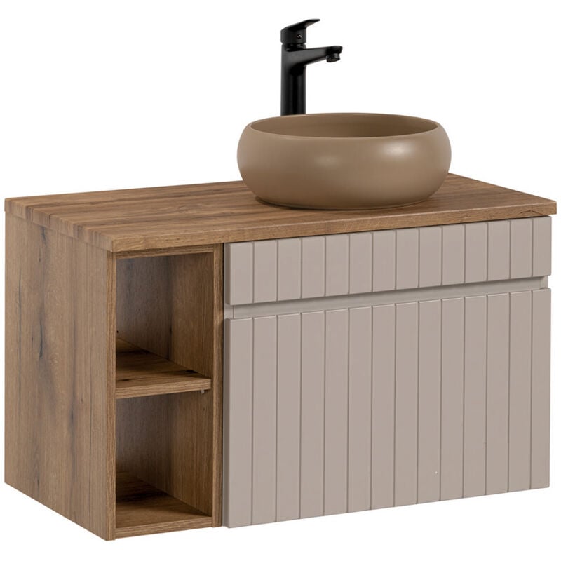 foto del prodotto mobile bagno con lavabo zelie cachemire 80cm