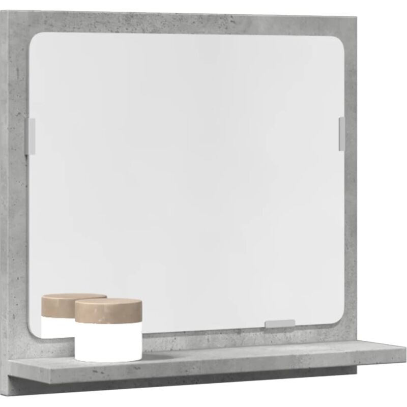 foto del prodotto mobile bagno con specchio grigio cemento 40x11x37 cm truciolato vidaxl
