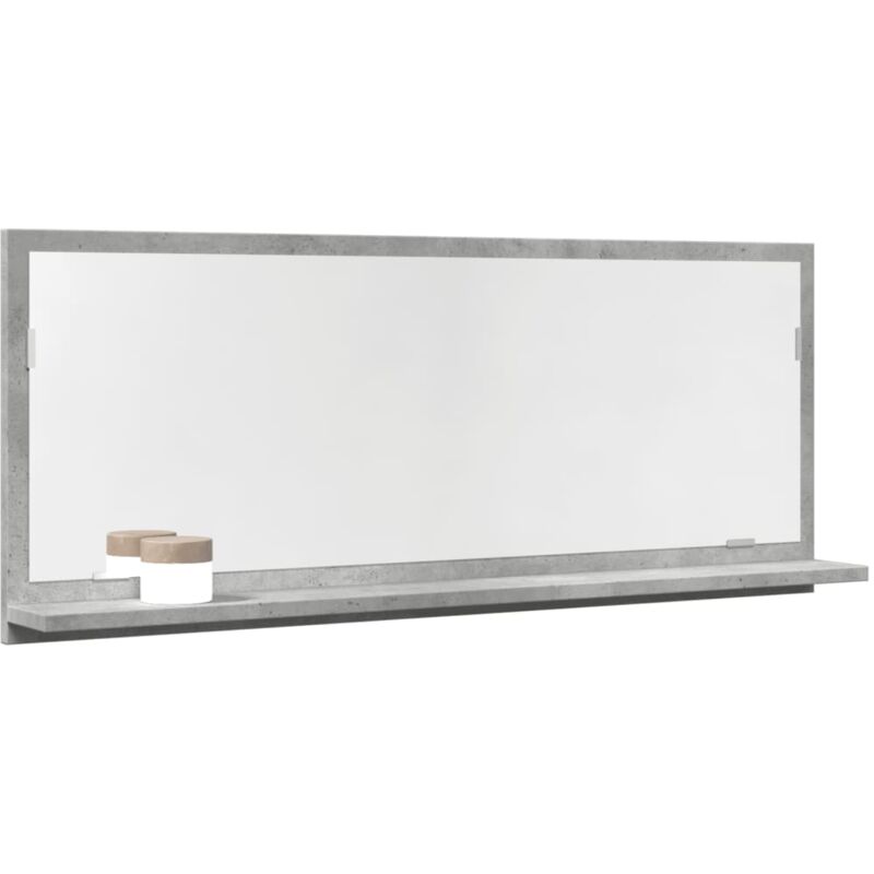foto del prodotto mobile bagno con specchio grigio cemento 90x11x37 cm truciolato vidaxl