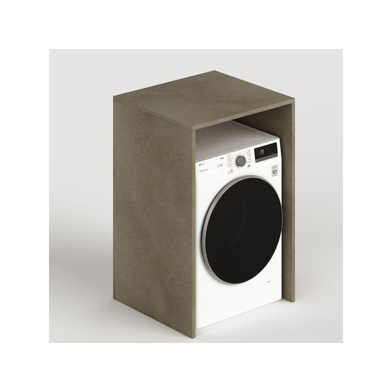 foto del prodotto mobile bagno copriasciugatrice in legno. mobili