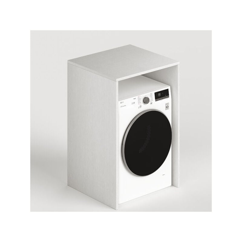 foto del prodotto mobile bagno copriasciugatrice in legno. mobili
