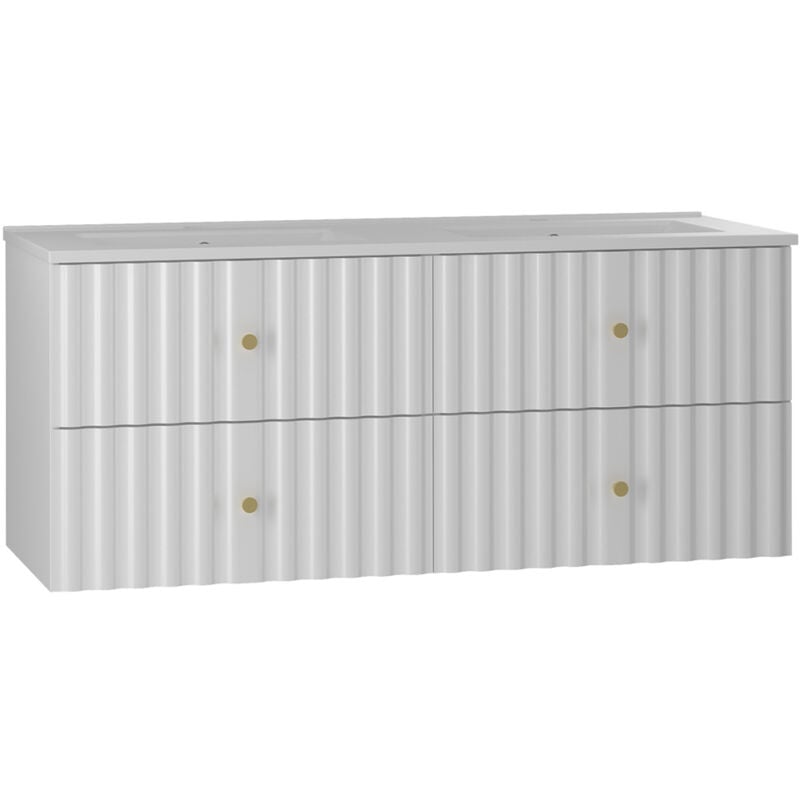 foto del prodotto mobile bagno doppio lavabo izae bianco 120cm