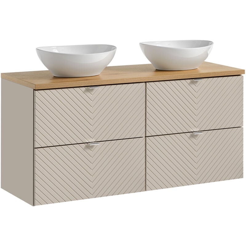 foto del prodotto mobile bagno doppio lavabo manoa cachemire 120cm