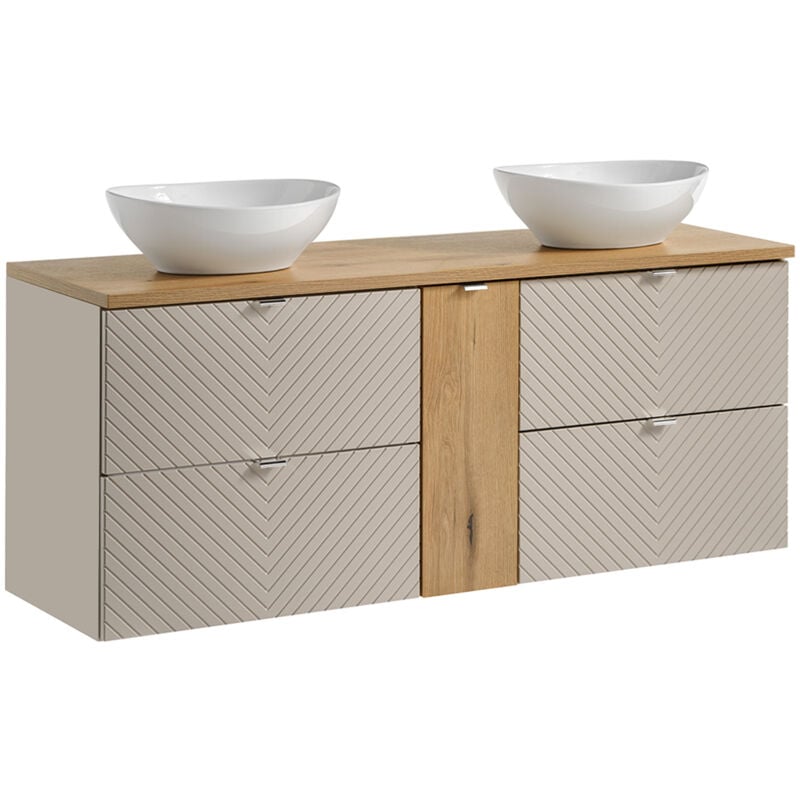 foto del prodotto mobile bagno doppio lavabo manoa cachemire 140cm