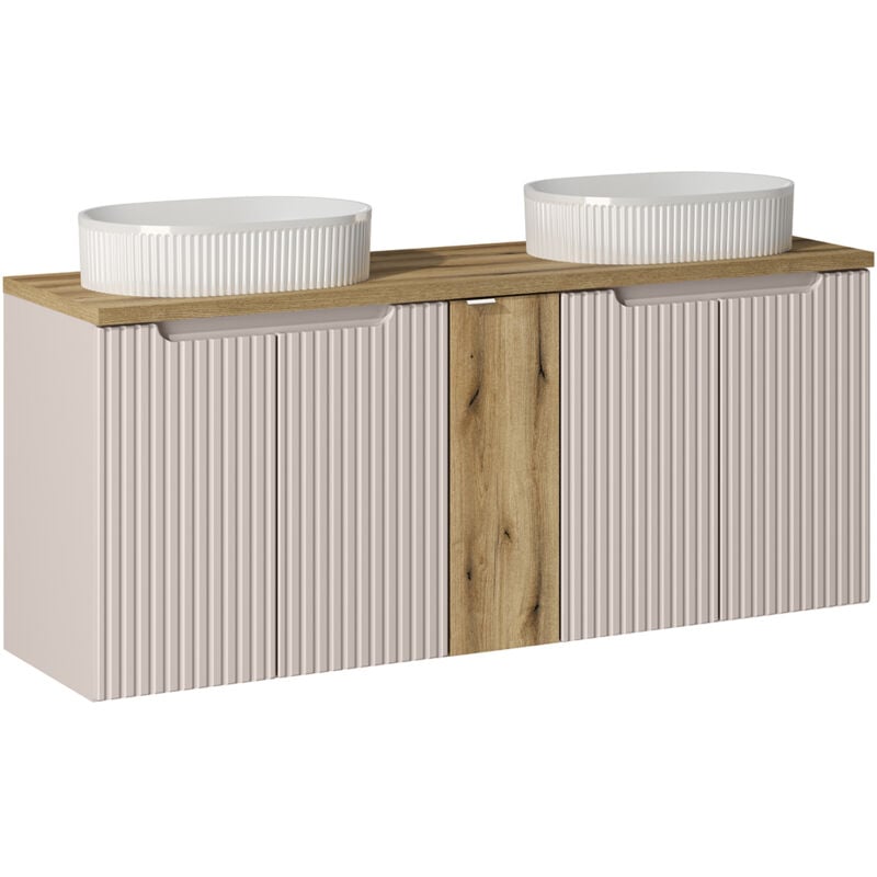 foto del prodotto mobile bagno doppio lavabo riva cachemire 140cm
