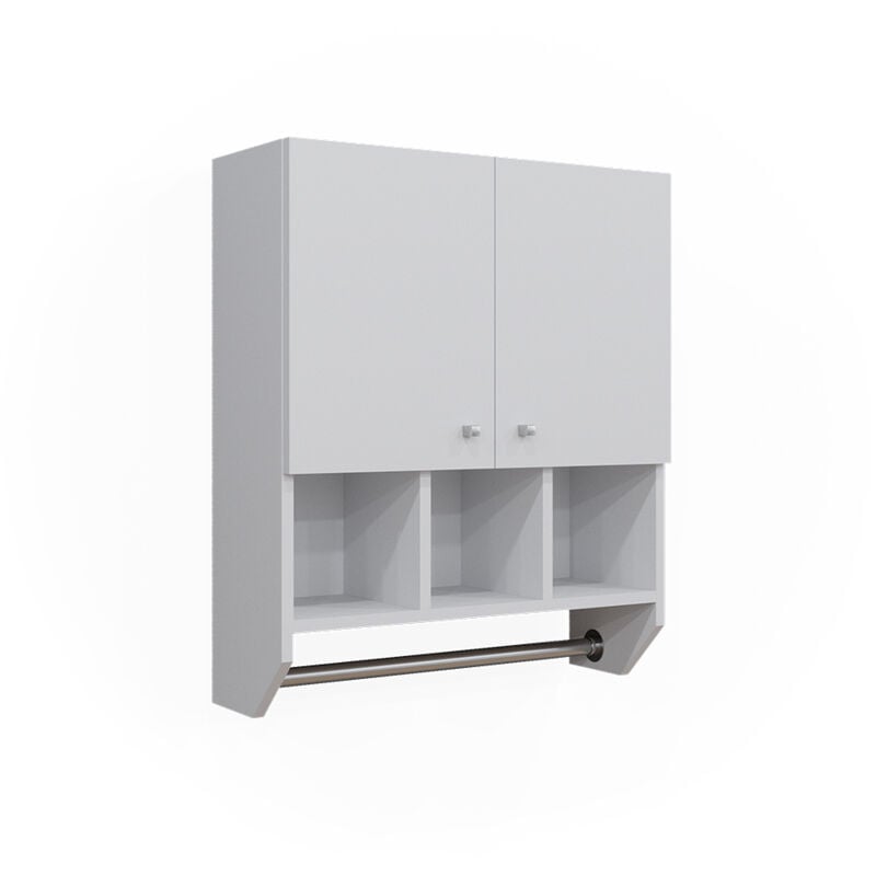 foto del prodotto mobile bagno fynn, bianco, 59.2 x 70.5 cm pensile a 2 ante vicco