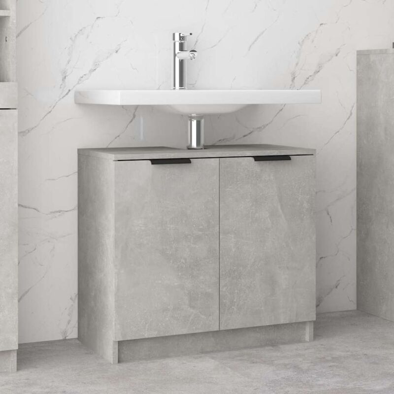 foto del prodotto mobile bagno grigio cemento 64,5x33,5x59cm in legno multistrato vidaxl