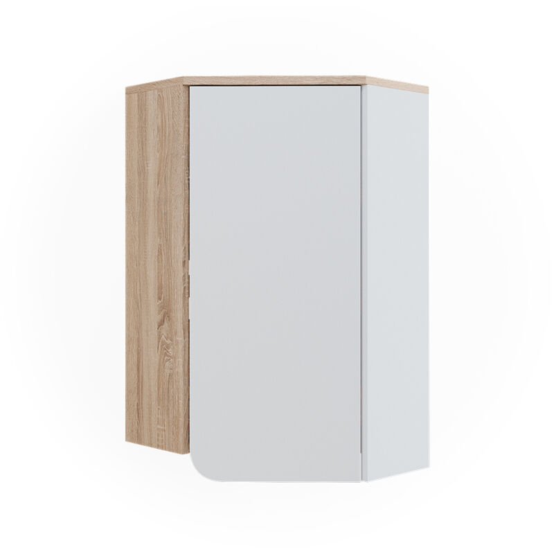 foto del prodotto mobile bagno karen, sonoma bianco, 50 x 75 cm con porta e vani aperti, vicco